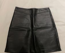 New Look Faux Leather Mini Skirt in Black