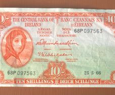 Irish 10 shilling note
