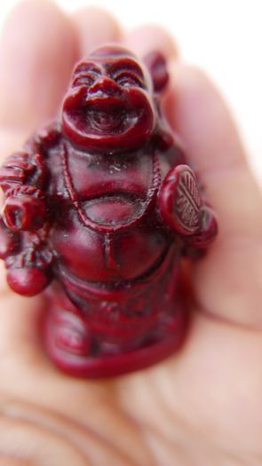 Oriental Feng Shui Laughing Buddha Desk Statue Figure Happiness Lucky Wealth H2"