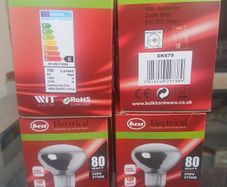 R80 Reflector bulbs 80 Watt X 8