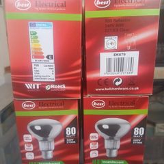 R80 Reflector bulbs 80 Watt X 8