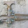 Antique Brass Handle Barrel spigot Tap Horse Head Image 6