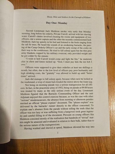Sheep, Shite And Soldiers.by Michael Mcdonough. Signed First Edition Large Volume Paperback In Good Condition.  See Photos For Same.