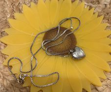 vintage sterling silver heart locket pendant