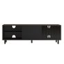 Modern TV Stand 140cm Fluted Glass Storage Cabinet Image 3