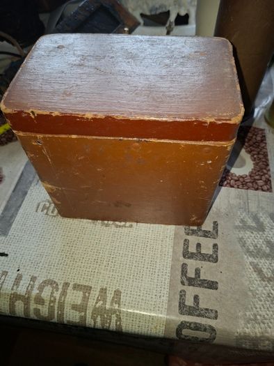 Antique Wooden Pharmacy or Apothecary Storage Box, likely from the early 20th century, Postage Available