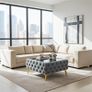 Velvet coffee table with glass Image 4