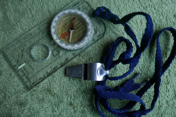 Vintage Outdoors Compass and Spirit Whistle