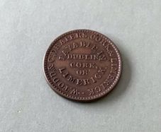 Ireland 1834 Drapers Farthing Token Burns and Co.