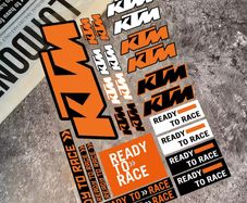 KTM Ready To Race Stickers Moto Sticker Decals Helmet Logo Set Auto Body Bumper Windows Vinyl Decal Car Tuning Accessories