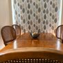 Vintage Solid Beech Wood Extending Dining Table & 6 Rattan Chairs (Made in Singapore) Image 2