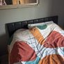bed- black leather Image 3