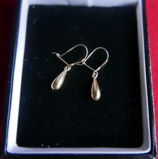Vintage 9ct Gold 375 Drop Earrings 0,56g