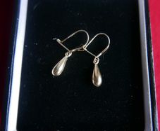 Vintage 9ct Gold 375 Drop Earrings 0,56g