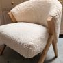 Ex Display Cream Fabric Armchair Image 8