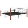 Bed Frame Black Metal 200x200 cm Image 2