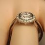 14ct White Gold 1.19 carat Lab Grown Diamond Halo Cluster Ring (Bargain Price) Image 9