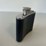 Peterson of Dublin Black Leather Hip Flask (Model 407) - Exterior Excellent / Interior Needs TLC Image 2