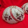 Retro glass lampshades decorated with an iris flower motif Image 3