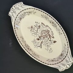 Vintage Copeland Spode Chinese Rose Serving Dish Platter England Floral China