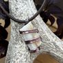Raw Pennsylvanian Quartz Bound in Copper on Leather necklace Image 2
