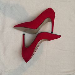 Red high heel stiletto shoes
