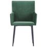 Dining Chairs with Armrests 2 pcs Green Velvet Image 2