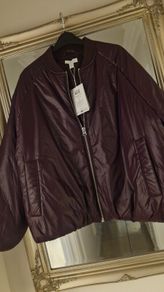 Topshop burgundy bomber jacket brand new