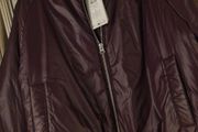 Topshop burgundy bomber jacket brand new