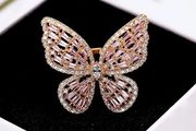 Butterfly Pink Crystal Rose Gold Ring