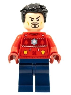 LEGO Christmas Jumper Tony Stark Iron Man Minifigure