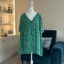 Ladies Green & White Short Sleeved Top from In extenso Size: UK 26 / EU 54 Image 7