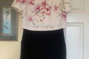 Ted Baker black and floral playsuit  (size 2)