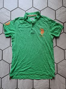 U.S. Polo Assn green Polo T Shirt medium M
