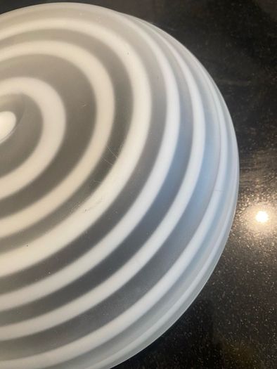 vintage mid century Leonardo Germany "Twist " Glass Bowl