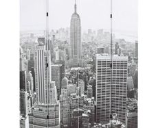 Folding Room Divider 160x170 cm New York by Day Black and White