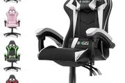MASSIVE SALE Ergonomic Gaming Chair - Gamer Chairs with Lumbar Cushion + Headrest, Height-Adjustable Office &amp; Computer Chair for Adults, Girls, Boys