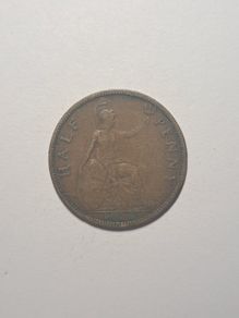 Uk half penny coin