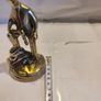 Vintage Brass Miner Figure with Pick and Davy Lamp. Image 4