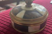 Vintage Brass/Copper/ Mother of Pearl Ring Box