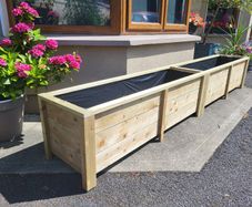 Handcrafted Large Wooden Planters, Veg Planter, Bamboo boxes Made to Order