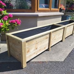 Handcrafted Large Wooden Planters, Veg Planter, Bamboo boxes Made to Order