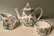 Royal Staffordshire Old Pekin ironstone J and G  Meakin teapot sugar bowl and jug .