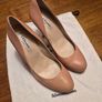 L.K. Bennett Harper Blush Kid Leather High Heeled Court Shoes Image 6