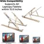 MULTIPLE COLOURS AVAILABLE Extra Strong Adjustable Laptop Stand Riser Laptop Holder for Desk Air-Ventilation Notebook Mount, Compatible with MacBook Air, Pro, Del Image 4