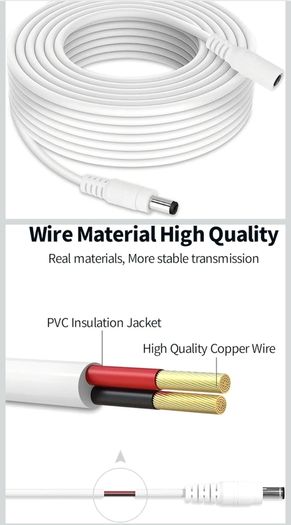 Tonton CCTV Power Extension Cable 5M