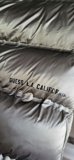 GUESS L.A. khaki full length puffer coat Sz XL (Fit 14-18UK) - Bnwt Rrp 249