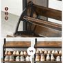 Industrial Hallway Coat Rack with Shoe Storage Bench and 9 Hooks Image 5