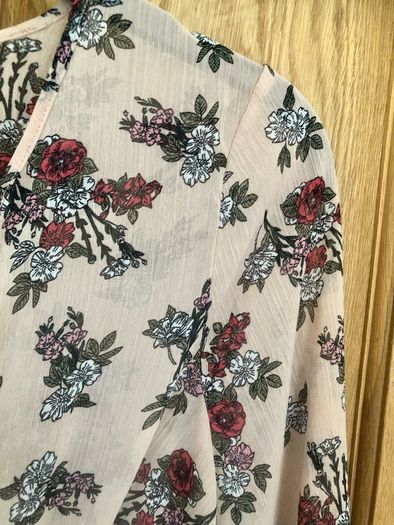 Red rose chiffon top size 16