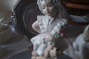 Tengra Girl with a Dog &amp; Roses